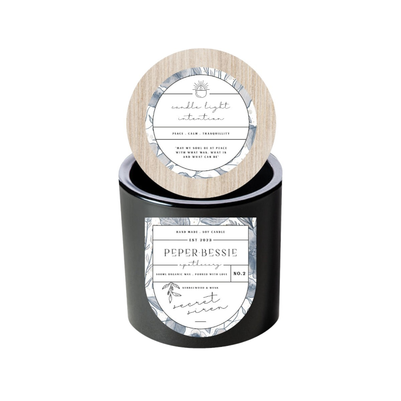 Peper Bessie Secret Siren Scented Candle 500ml (Sandalwood & Musk)