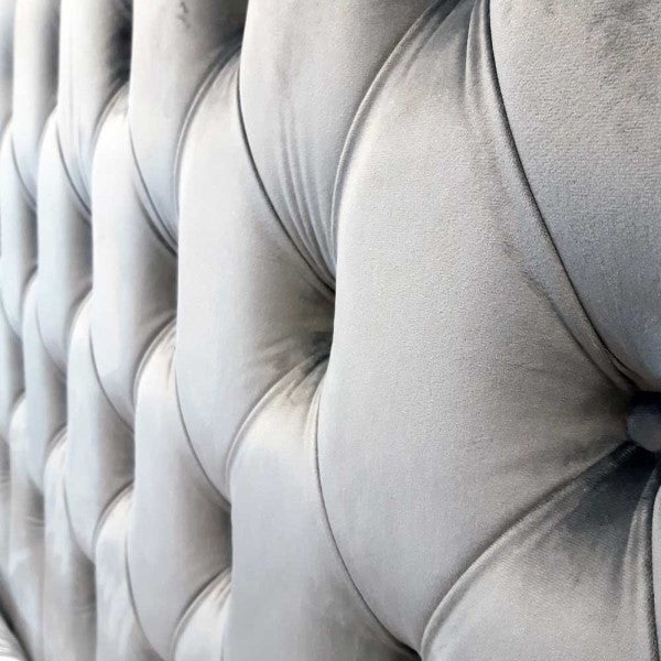 Delilah Button Velvet Headboard (Double)