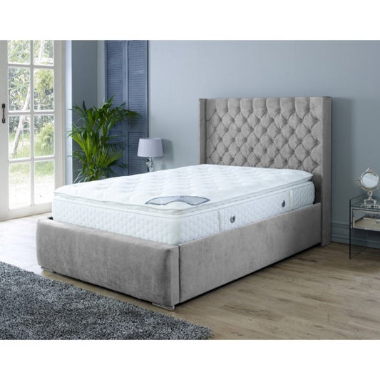 Delilah Button Velvet Headboard (King)