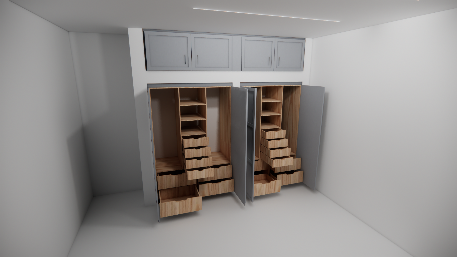 Custom cabinetry render by The Wood Master