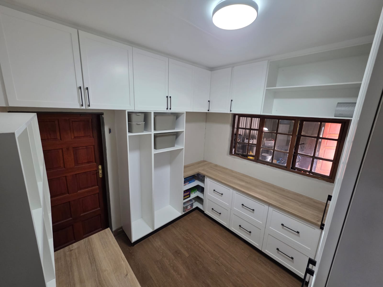 Completed cabinetry project by The Wood Master